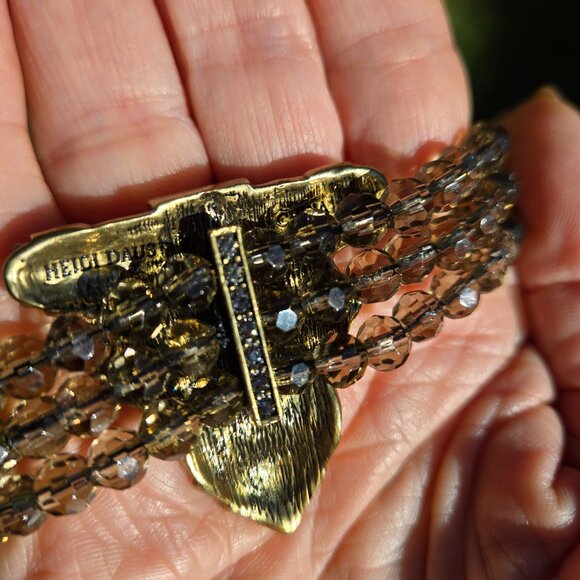 Heidi Daus Smoky Topaz Strand Swarovski Crystal Torsade Choker Necklace - Picture 5 of 11